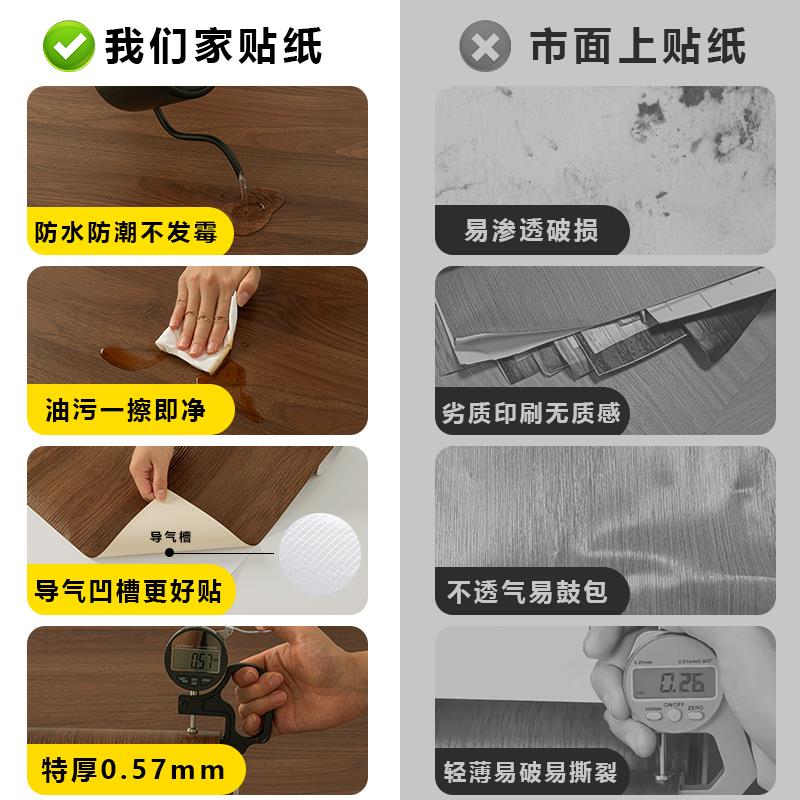 特厚木纹贴纸旧家具桌面衣柜门翻新贴膜防水防潮壁纸耐磨波音软片