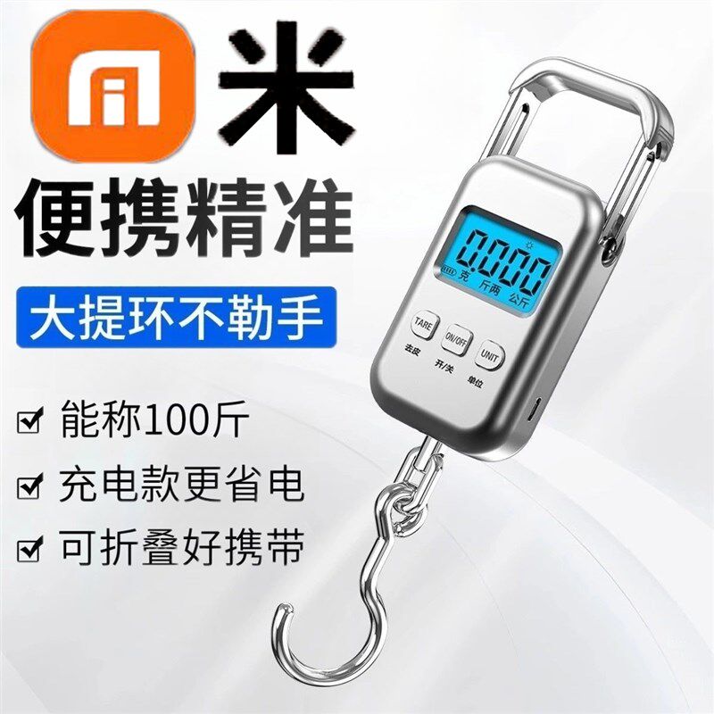 便携式手提电子秤2025新款家用小型商用称高精度精准重弹簧称鱼器
