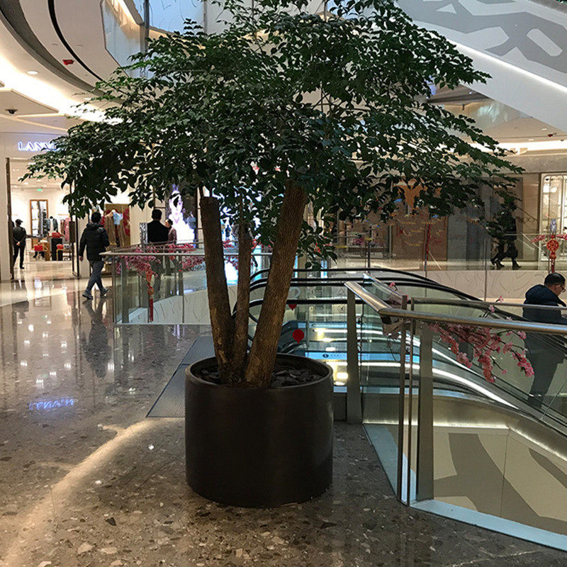圆形花盆铁艺大号种菜盆阳台户外园艺种植盆落地隔断花器绿植花槽