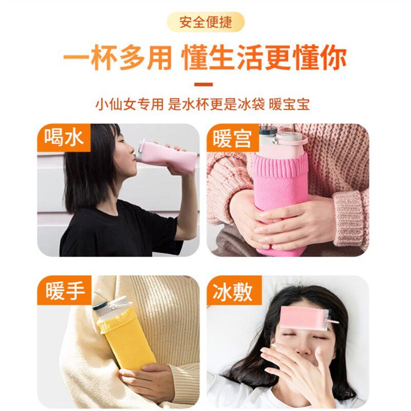 可折叠水杯便携式杯子户外运动旅行大容量硅胶耐高温压缩杯简约