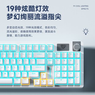 【新品】狼蛛S98客制化机械键盘Gasket结构98配列96键全键热插拔