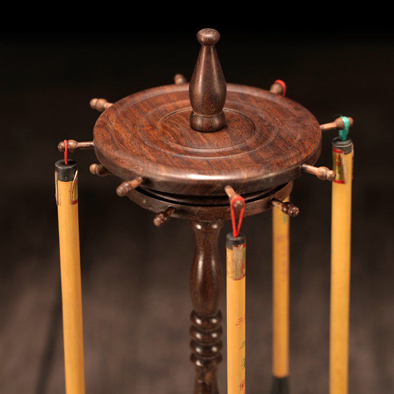 红木工艺品旋转笔挂红酸枝笔笔架毛笔挂架子挂架手饰展示架首饰架
