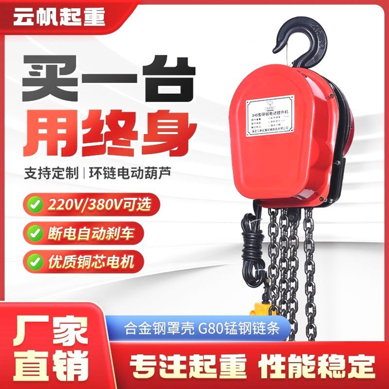 德国进口环链电动葫芦220v1吨2吨3吨5吨链条电动吊葫芦倒链380v起