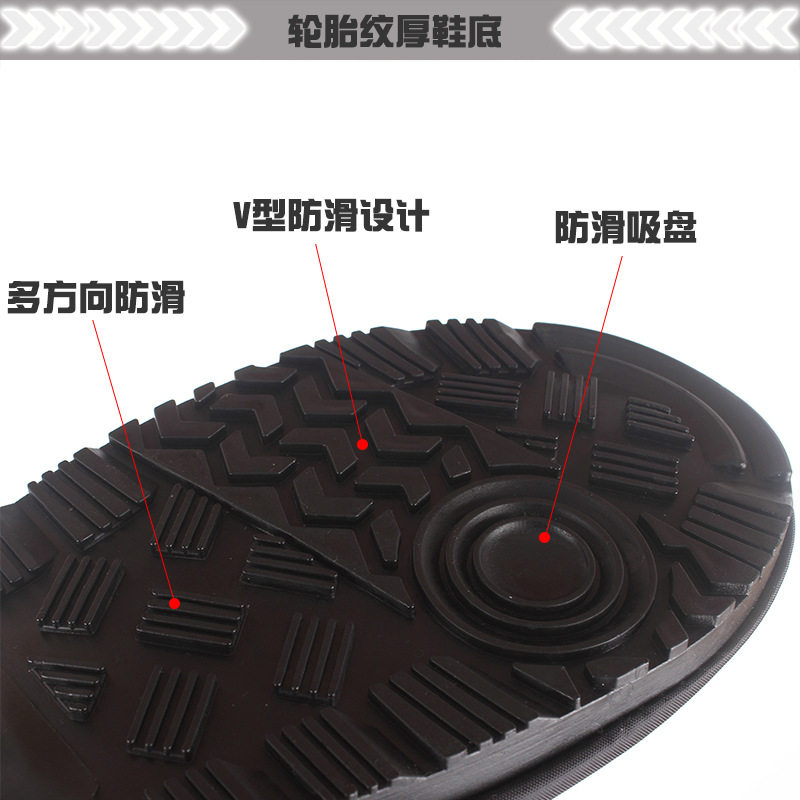 大码牛津布防雨鞋套高帮高筒耐磨防水橡胶鞋底登山骑行款鞋套48码
