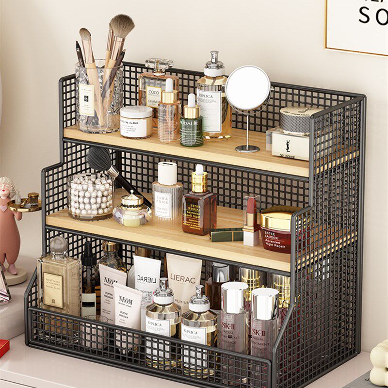 化妆品收纳盒护肤品置物架卫生间洗漱台架子梳妆台多层桌面收纳架