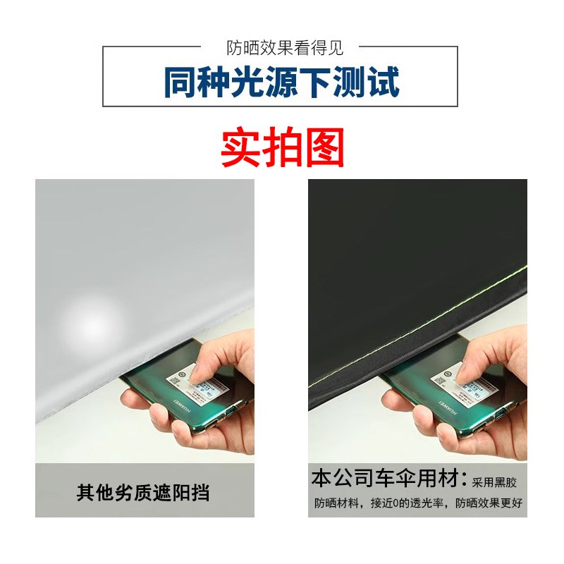 汽车遮阳棚防晒车罩车辆天窗隔热挡折叠车蓬SUV车库车顶防晒伞