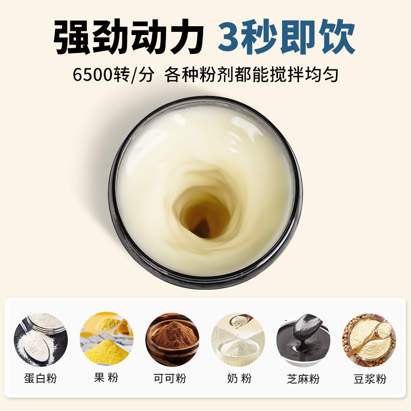 电动搅拌杯2024新款全自动充电款蛋白粉便携奶粉摇摇杯健身杯子