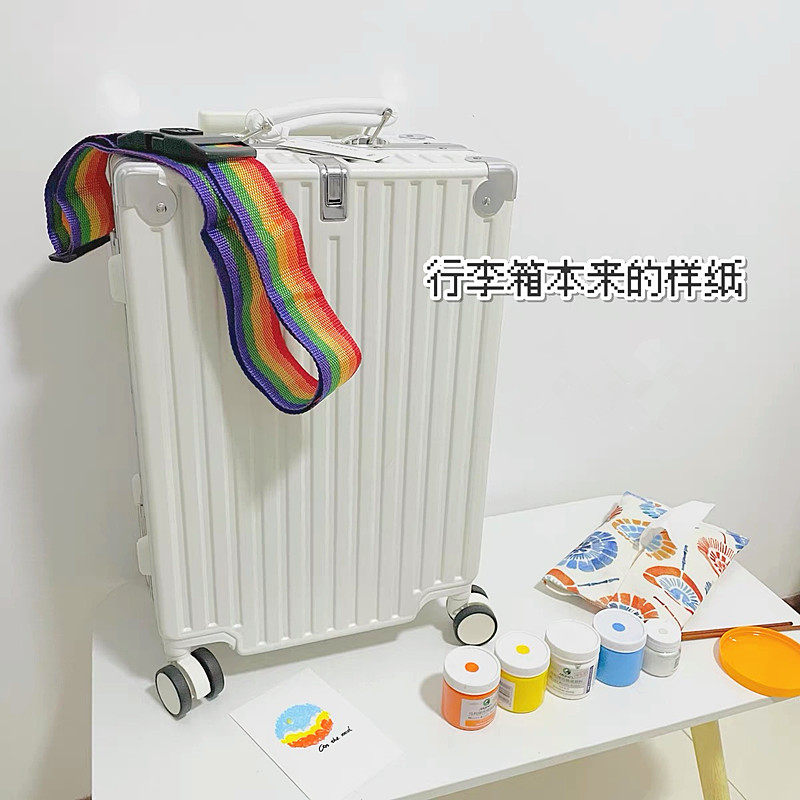 高颜值拉杆箱静音万向轮梦旅者行李箱20寸铝框登机箱24复古旅行箱