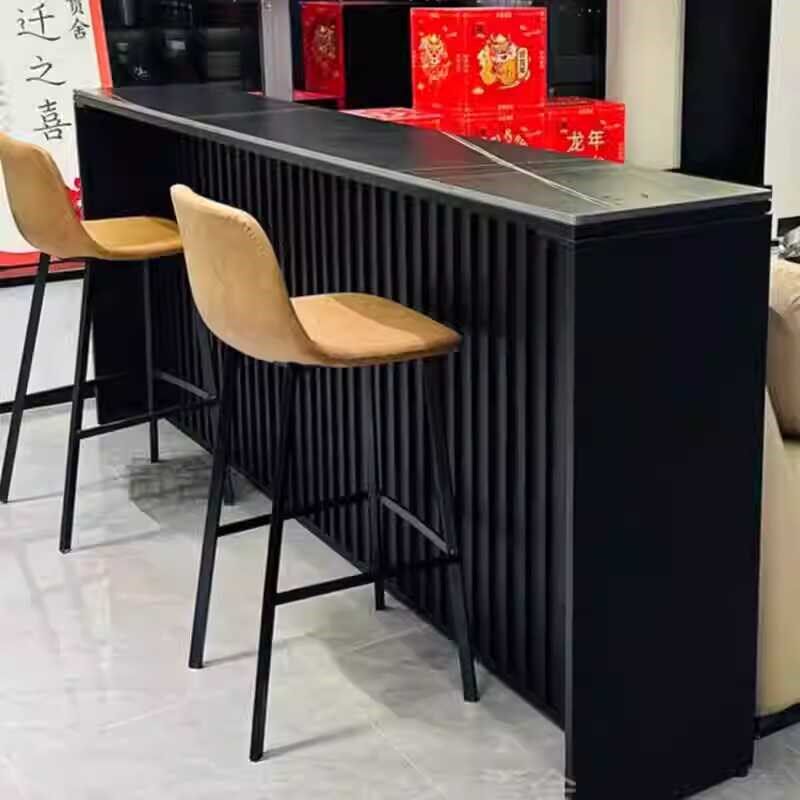 创意岩板迷你小户型吧台桌家用靠墙高脚桌客厅隔断沙发后吧台窄边