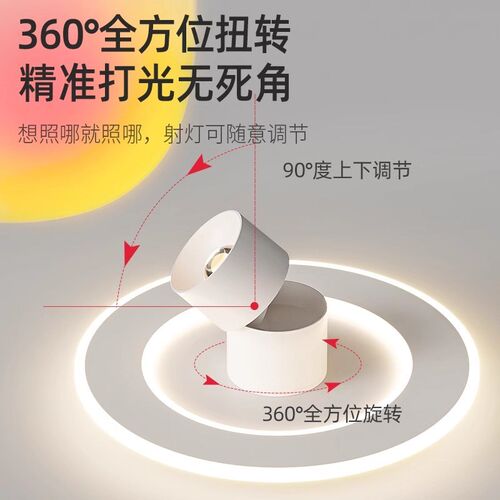 网红过道灯走廊灯夕阳投影氛围照画入户玄关2025款简约现代吸顶灯