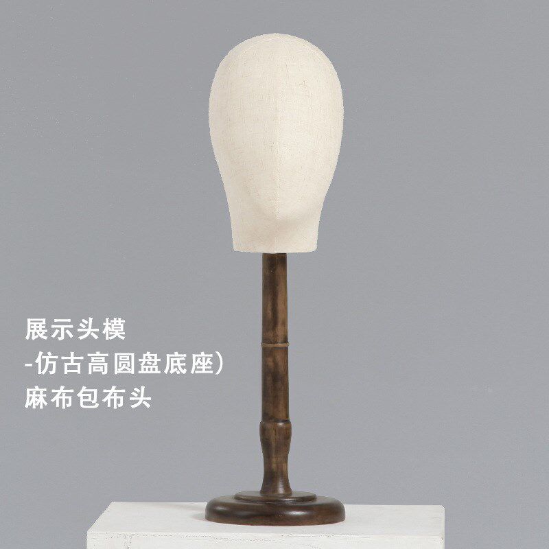 模特道具假人头帽子展示模特头支架头模秀禾头饰发冠可插针假头模