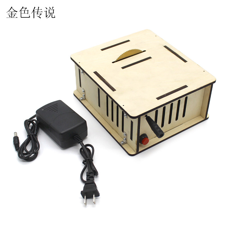 DIY小台锯 微型 低噪音 家用模型制作圆锯片 木工玉石切割机工具