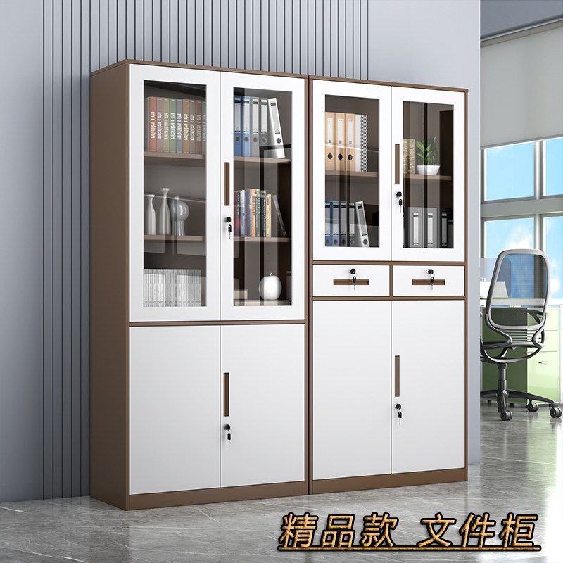 沧州铁皮柜文件柜办公室资料柜带锁带抽屉凭证柜宿舍更衣柜储物柜
