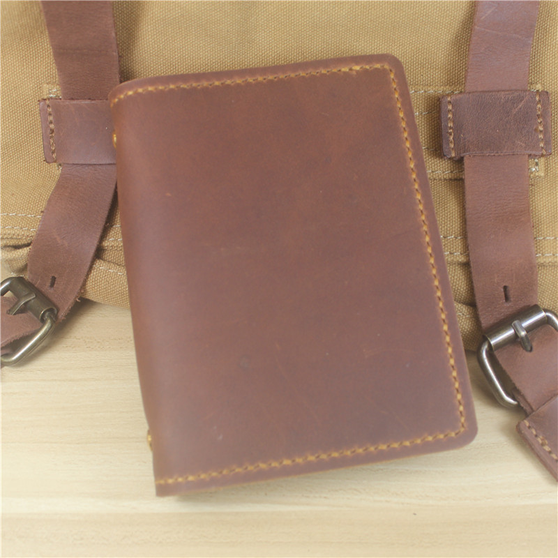 包邮纯手工缝线牛皮双层笔记本活页夹疯马皮记事本复古硬面抄手帐