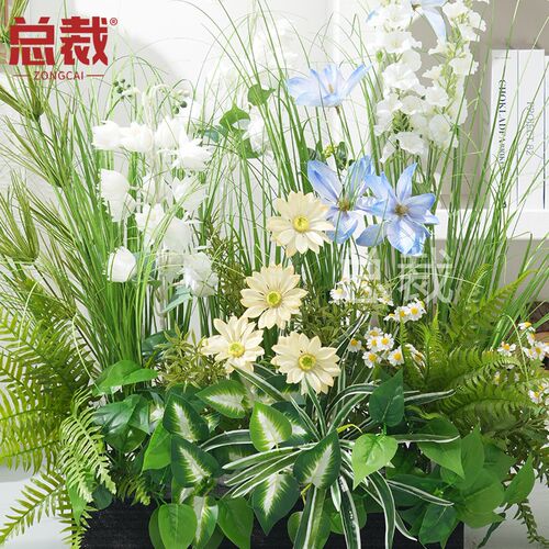 假花彷真花摆设室内户外景观布置绿植苔藓树皮花艺摆件绿植物造景