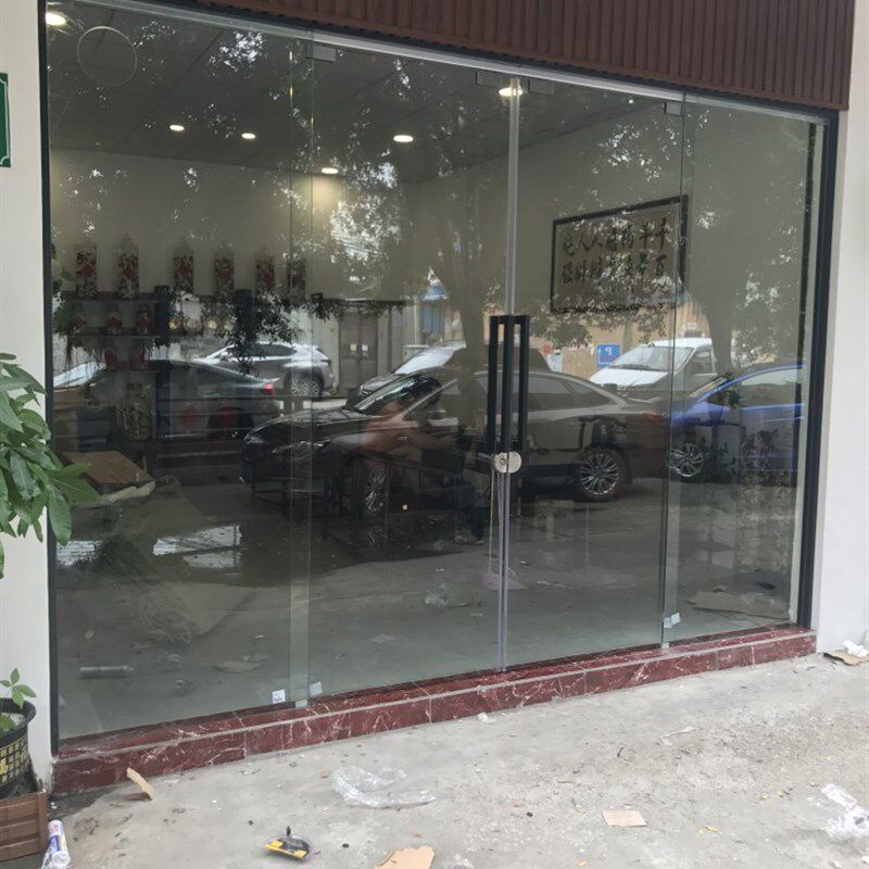 广州厂家直销钢化玻璃地弹簧门定做店铺办公室玻璃门上门安装维修