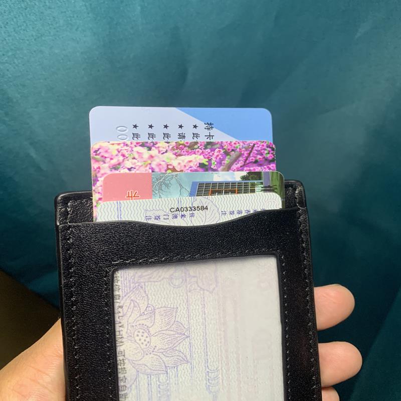 羊皮编织卡套民航员工工作牌挂绳真皮胸牌工作证件套bv工牌挂脖
