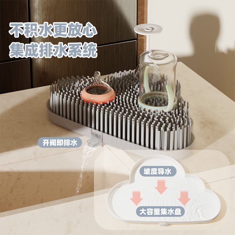 melii婴儿奶瓶沥水架杯子晾干架子宝宝水杯置物架桌面收纳家用图片