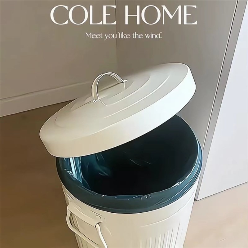 垃圾桶家用脚踏式垃圾桶带盖子罗马纹缓降静音纸篓厨房带提手垃圾