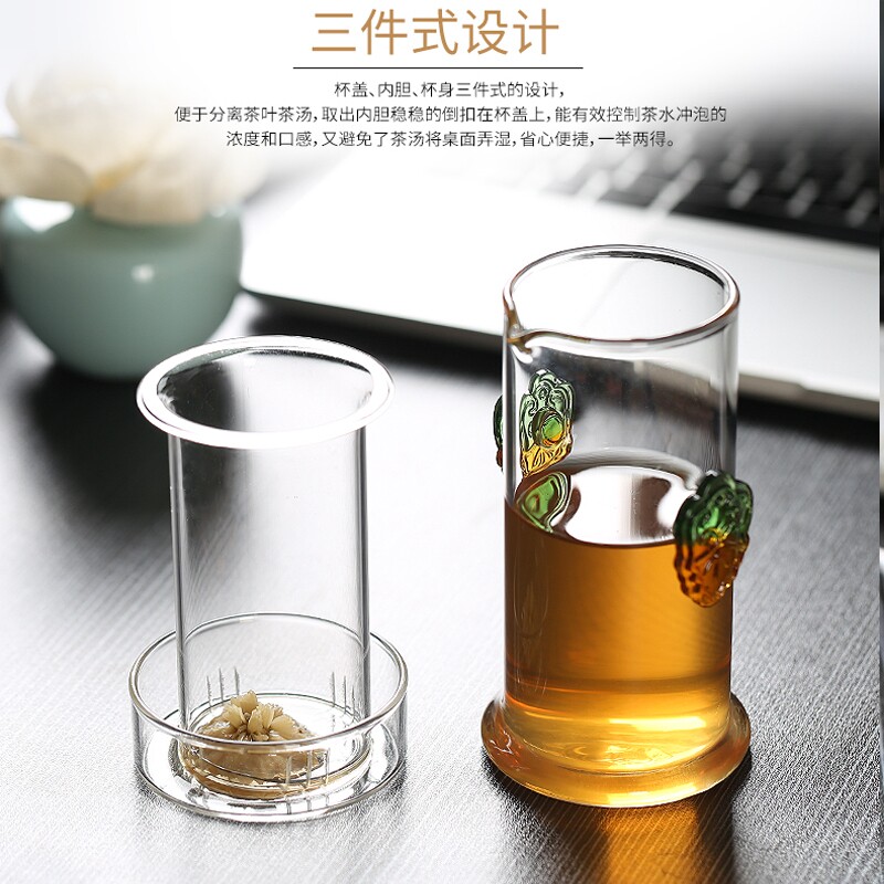 耐热玻璃红茶泡茶器家用过虑双耳杯花茶壶冲茶器大号功夫茶具套装