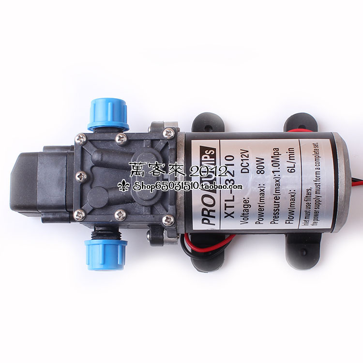 12V 24V 80W高压水泵 洗车水泵 电动隔膜泵 自吸 带压力开关 包邮