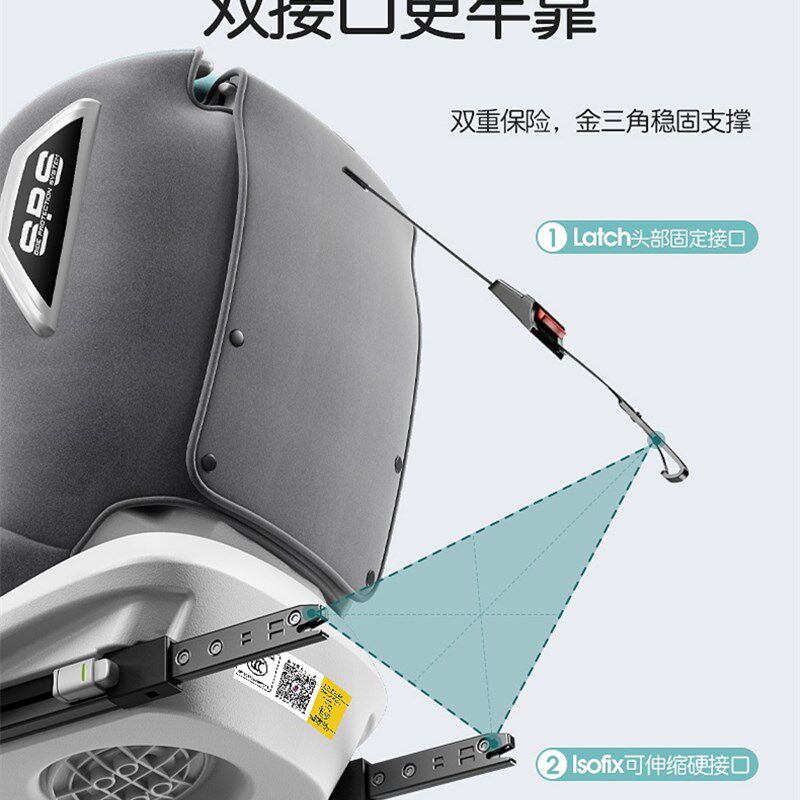 儿童安全座椅汽车用0-4-3-12岁宝宝婴儿车载便携式360度旋转坐椅