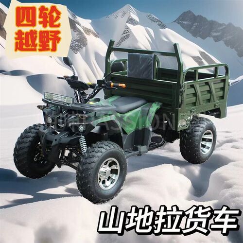 新款四轮农用沙滩车 电动越野山地拉货全地形车 轴传动前后碟刹