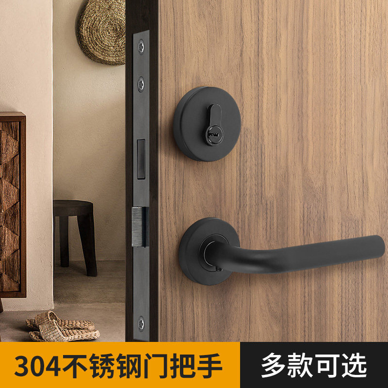304不锈钢防火门锁消防安全通道门锁全套通用型锁芯逃生门把手锁