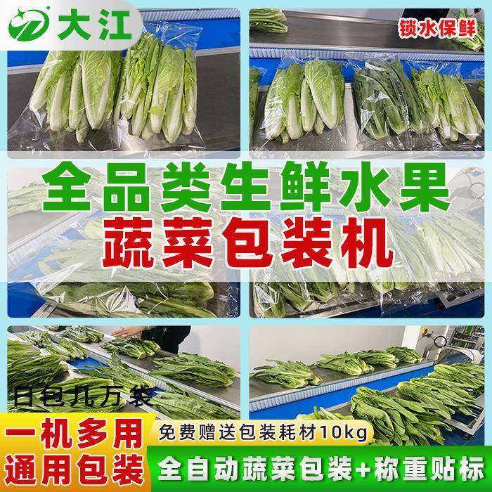 贡大江菜脱水包蔬菜装机 商超打生麦鲜芹菜油菜包装机 自动蔬菜包