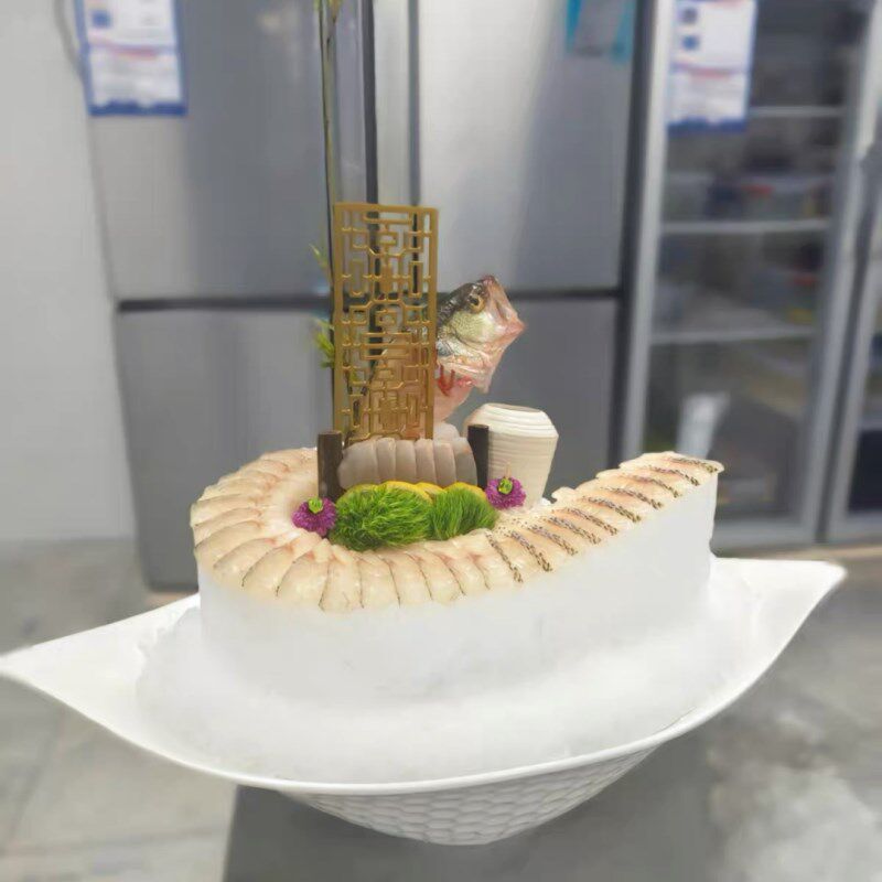 海鲜姿造刺身J造型模具不锈钢模具三文鱼摆盘装饰刺身装饰J型模具