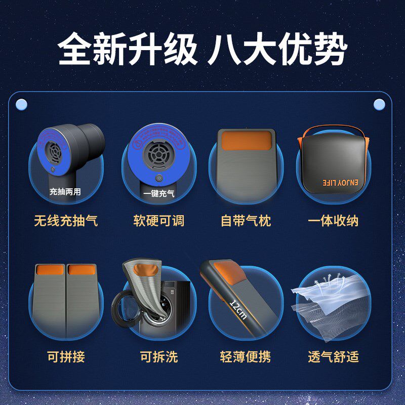 自动充气床垫家用充气沙发双人户外露营帐篷冲气床打地铺气垫床
