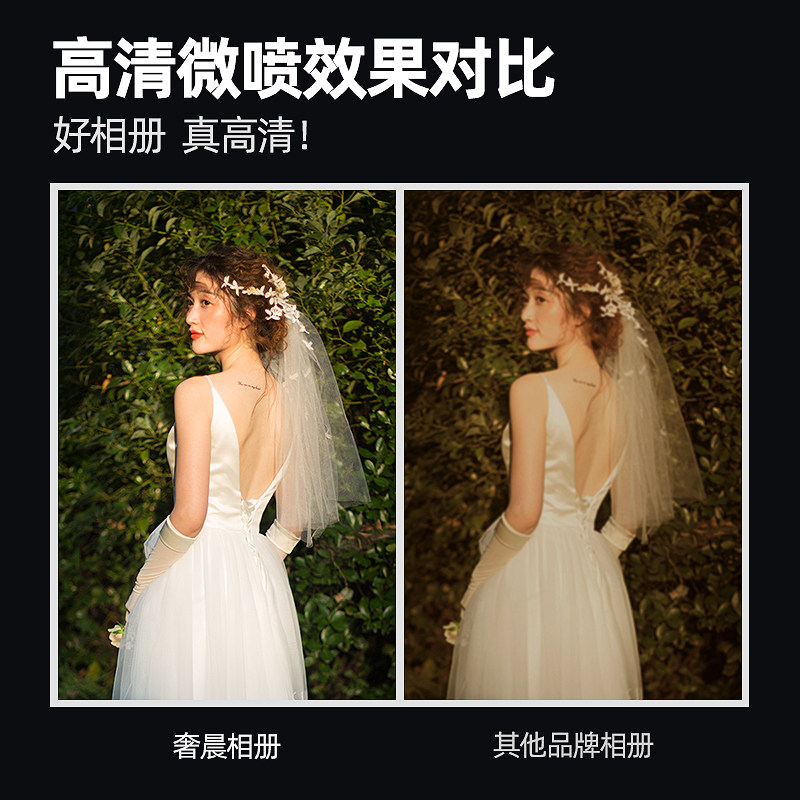 高端水晶相册本儿童婚纱照精修入册结婚照片书冲印打印成册定制作