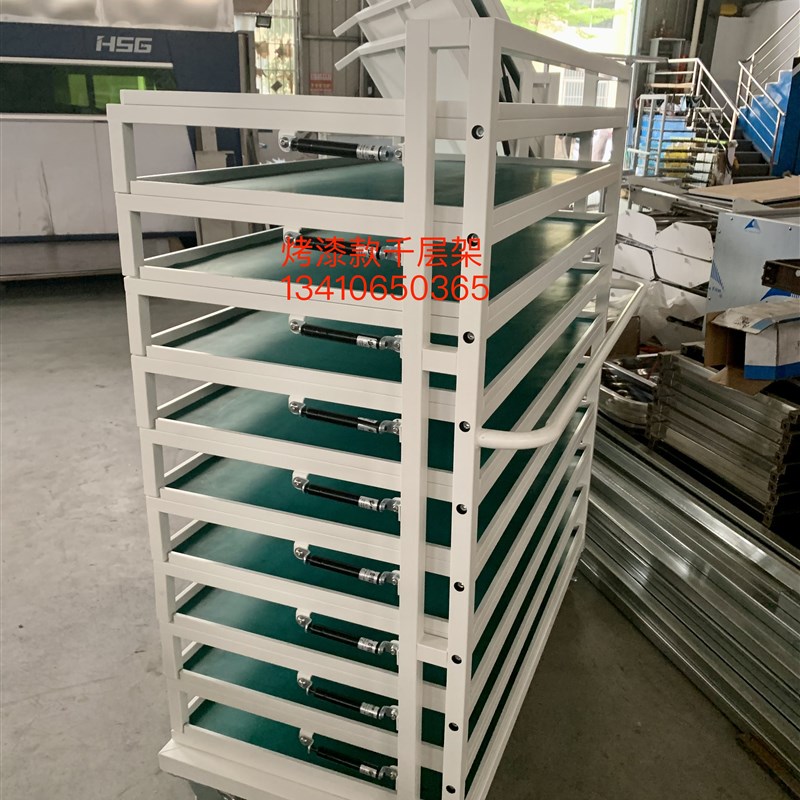 定制烤漆款千层架置物架翻转式千层车防静电货架线路板电机周转车