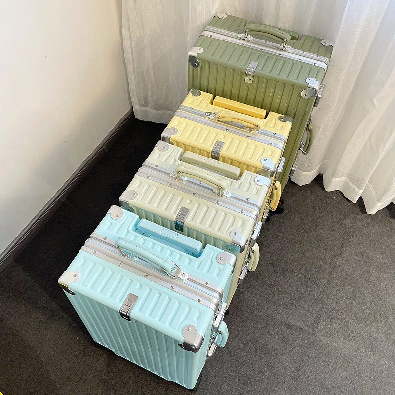 高颜值拉杆箱静音万向轮梦旅者行李箱20寸铝框登机箱24复古旅行箱