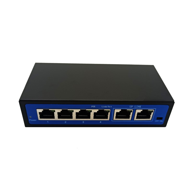 4+2百兆6口标准非标POE交换机监控楼宇对讲无线AP12V15V18V24V48V