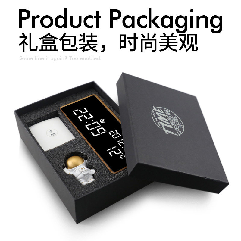 LED数字显示电子时钟智能木质闹钟桌面时钟客厅钟表摆放台式摆件