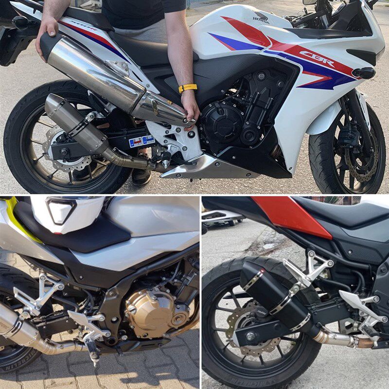 适用于 CB400F 排气管改装 CB400X 中段排气连接管改接件直上尾段