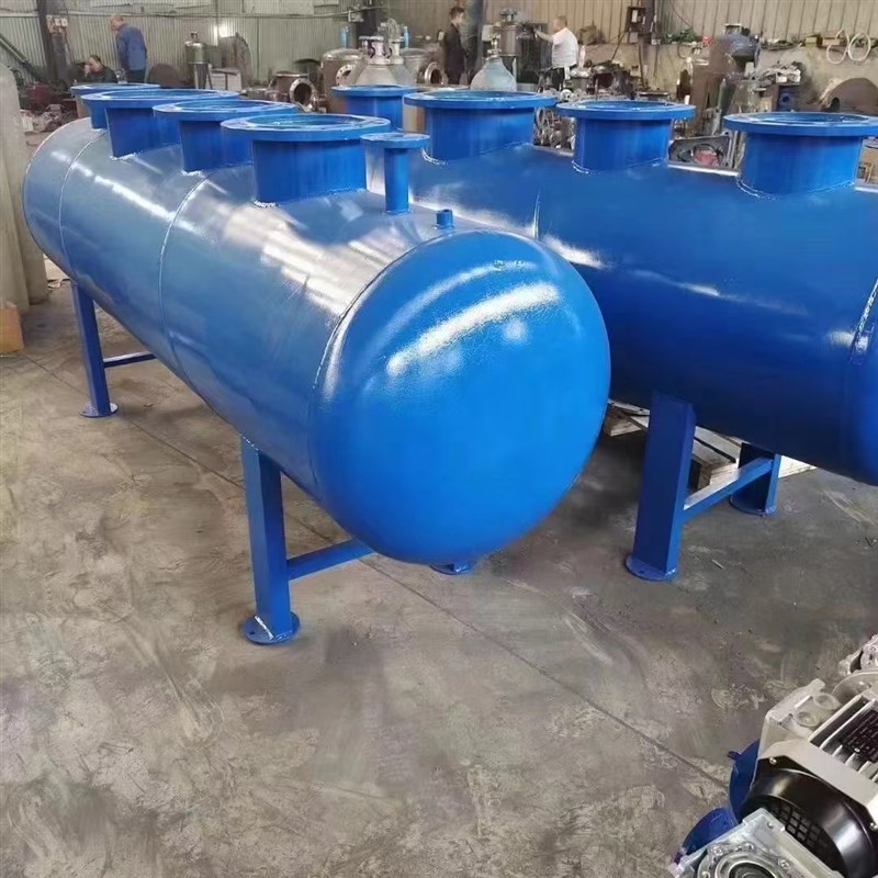 分集水器中央空调地暖管道水循环分流集分水器碳钢不锈钢分气缸