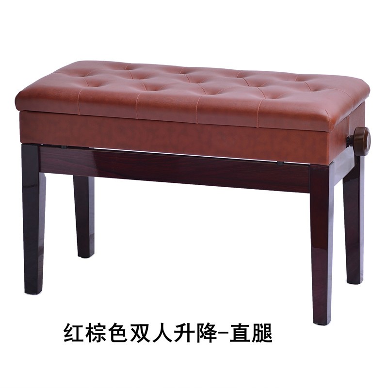 钢琴凳升降单双人带书箱电子钢琴琴凳实木古筝凳儿童可调节钢琴椅