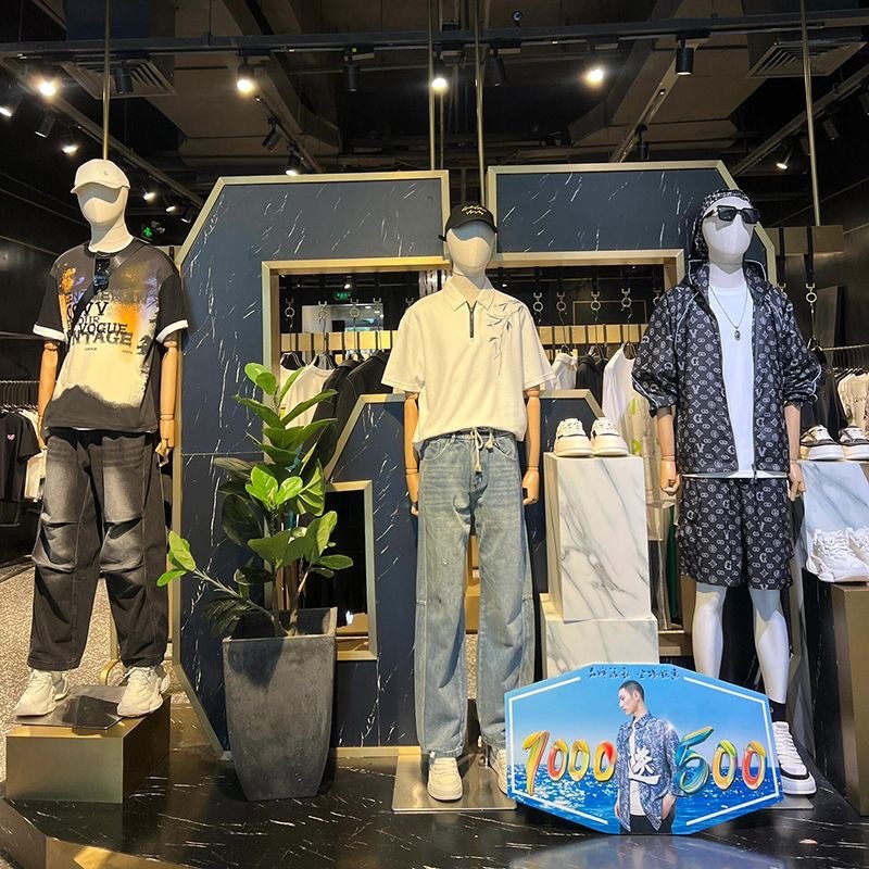 服装店男模特道具展示架半身橱窗人台陈列架全身包布男女服装模特