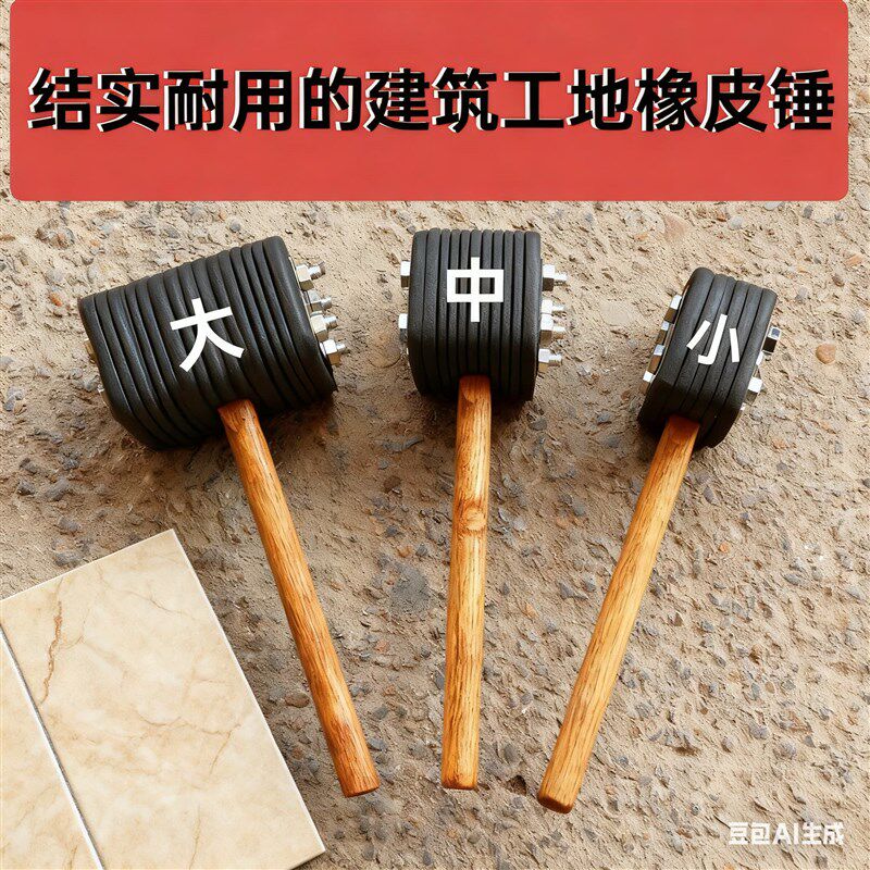铺大理石胶皮锤贴瓷砖地板砖橡皮锤子榔头敲打锤瓦工装修工具耐用