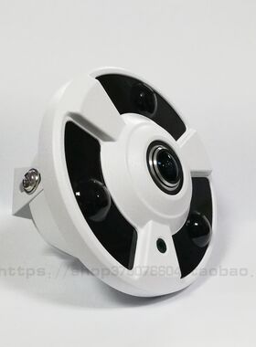 全景网络摄像头360度高清夜视摄像机POE网线供电500W广角鱼眼监控