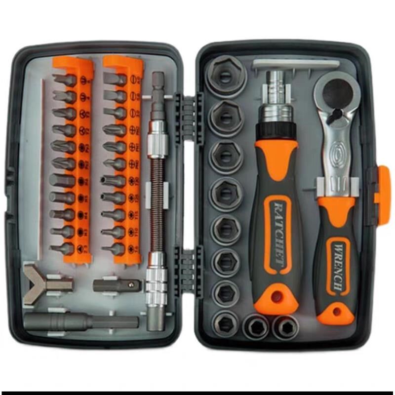 棘轮扳手套装摩托车电动车修车套筒摩旅工具维修多功能荆棘螺丝刀