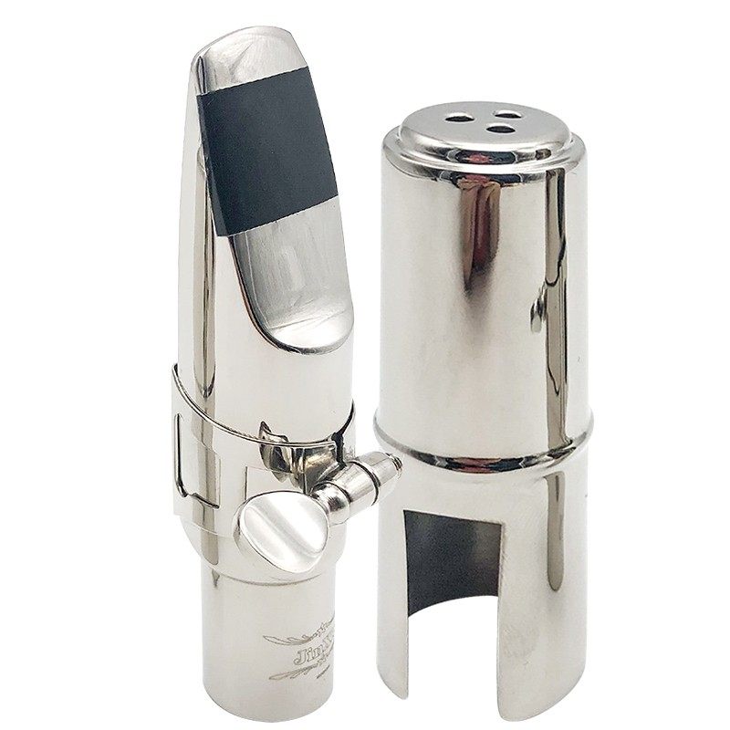 降E调中音萨克斯金属笛头套装纯铜吹嘴嘴子哨片固定夹护帽三件套