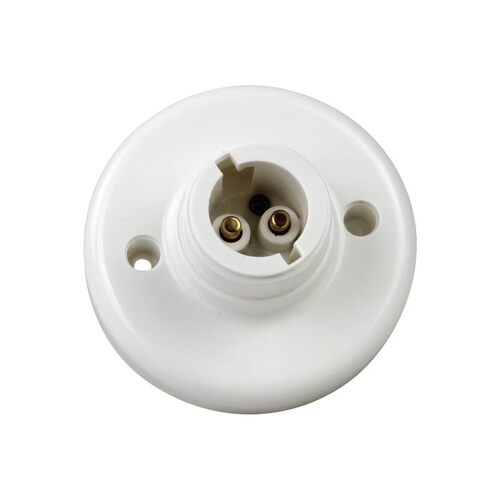 B22卡口灯座灯头二针平装老式家用led灯泡灯口吸顶灯座插口平底座