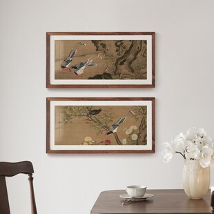 《菊桂山禽图》陈琳法式中国风中古风挂画古典花鸟中式高级感挂画