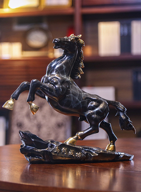 铜欣祥纯铜马摆件马到成功家居装饰品客厅办公室开业礼品玄关摆件