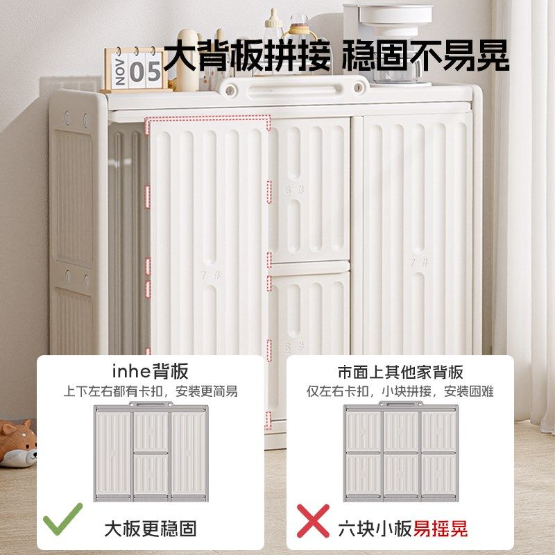 宝宝收纳柜喂养台男女孩卧室家用置物柜简易衣橱储物柜子