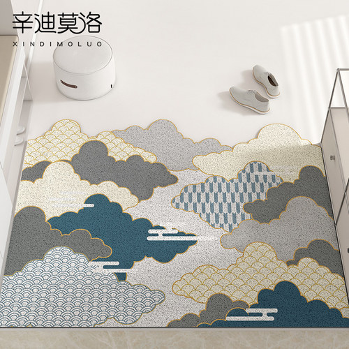 地垫入户门垫进门门口脚垫轻奢2022新款玄关进户门可裁剪丝圈地毯