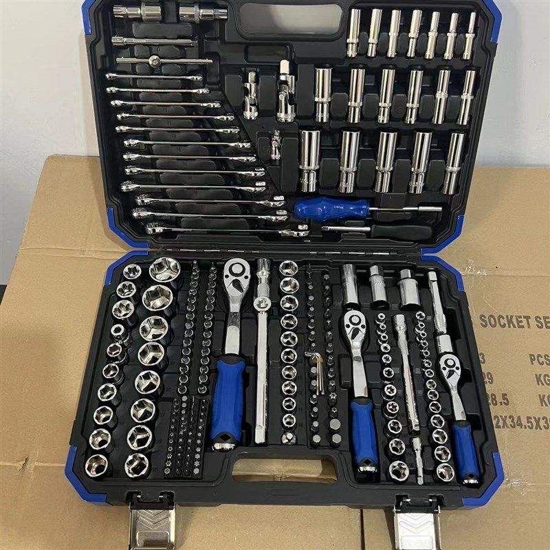 150件套汽修维修机修工具套装组套扳手套筒便携维修随车家用工具